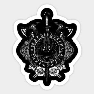 Viking Way, Warrior Head, Norse Sticker